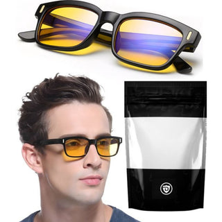 Nachtbril voor in de Auto - Computerbril - Blauw Licht Filter Bril - Game Bril - Blue Light Glasses - Voor Dames en Heren - Beeldschermbril - Gele Glazen