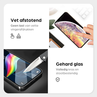Screenprotectors - Geschikt voor iPhone - Gehard Glas - Transparant - 3 Stuks - Incl. Montageframe