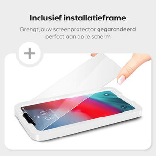 Screenprotectors - Geschikt voor iPhone - Gehard Glas - Transparant - 3 Stuks - Incl. Montageframe