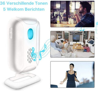 Entreemelder met Beweging Detector - Toegangsmelder - Doorgangsmelder - Plug & Play – Winkelbel met Sensor - Incl. Batterijen
