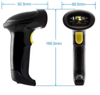 Barcode Scanner 1D - Handscanner - Bekabeld met USB - Plug & Play - Incl. Standaard