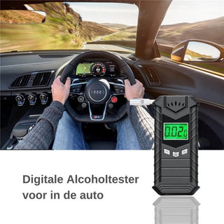Digitale Alcoholtester - Geschikt voor Frankrijk - Alcoholmeter - Oplaadbaar met USB - Blaastest Alcohol Meter - Ademtest om je Alcoholpromillage mee te Testen - Met Extra Mondstukjes
