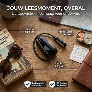 Leeslampje voor Boek - LED Leeslamp met Klem - Verstelbare Flexibele Arm - voor Boek / Slaapkamer / Bed / Kind / Bureau - USB Oplaadbaar