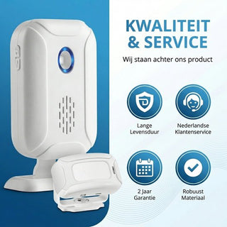 Entreemelder met Beweging Detector - Toegangsmelder - Doorgangsmelder - Plug & Play – Winkelbel met Sensor - Incl. Batterijen