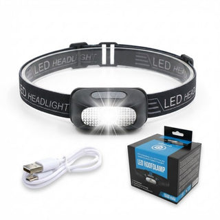 Hoofdlamp Led Oplaadbaar - 5 Lichtstanden met Wit en Rood Licht - Waterdicht en Verstelbaar - Voor Hardlopen en Klussen