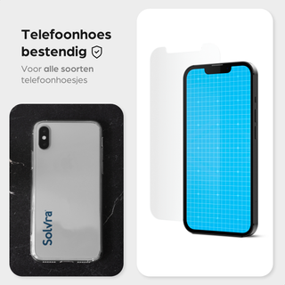 Screenprotectors - Geschikt voor iPhone - Gehard Glas - Transparant - 3 Stuks - Incl. Montageframe