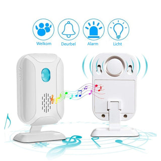 Entreemelder met Beweging Detector - Toegangsmelder - Doorgangsmelder - Plug & Play – Winkelbel met Sensor - Incl. Batterijen