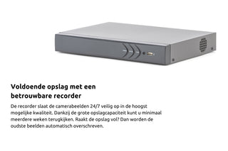 Compleet Professioneel Camerasysteem Hyundai, Full HD 4MP, 2 ColorView Camera`s, Incl. Monitor