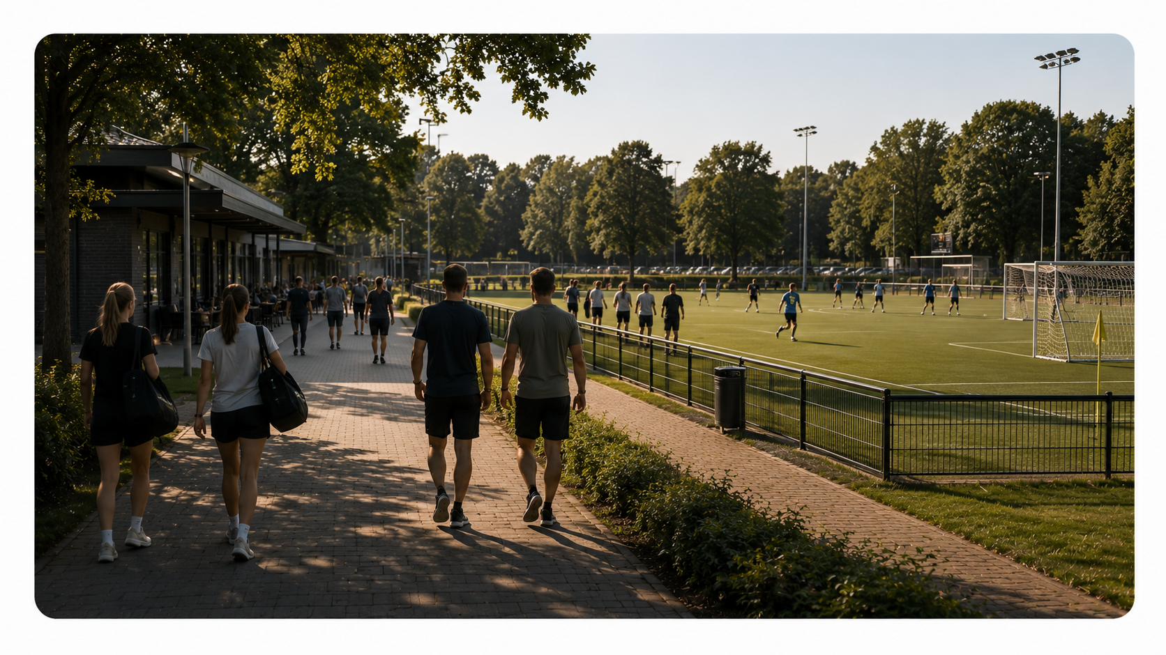 Bezoekers tellen op sportparken en rond het sportterrein met de Detepo 4G teller