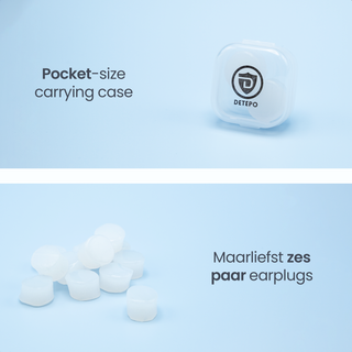 Detepo Siliconen Oordopjes - Gehoorbescherming - Slaap Oordoppen - Party Plugs - Sleep Plugs - Op Maat te Maken - Herbruikbaar - Slapen - Snurken - Festival - Zwemmen