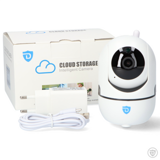 Detepo® Slimme Wifi Beveiligingscamera | Bestuurbaar via Telefoon | Hondencamera met App | 2 Megapixel | Met Beweeg En Geluidsdetectie | Automatisch Volgen van je Baby of Huisdier | Opslag In Cloud Of SD Kaart