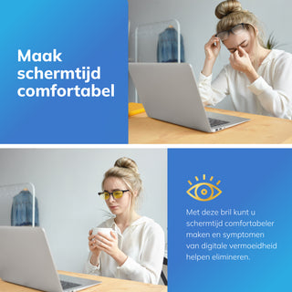 Detepo Nachtbril voor in de Auto - Computerbril - Blauw Licht Filter Bril - Game bril - Blue Light Glasses - Voor Dames en Heren - Beeldschermbril - Blauw Licht Bril - Filter Brillen - Voor Gamen en achter de PC - Unisex - Gele Glazen