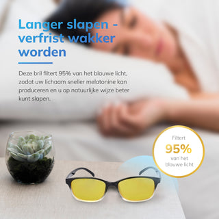 Detepo Nachtbril voor in de Auto - Computerbril - Blauw Licht Filter Bril - Game bril - Blue Light Glasses - Voor Dames en Heren - Beeldschermbril - Blauw Licht Bril - Filter Brillen - Voor Gamen en achter de PC - Unisex - Gele Glazen