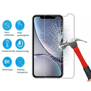 Screenprotectors - Geschikt voor iPhone - Gehard Glas - Transparant - 3 Stuks - Incl. Montageframe